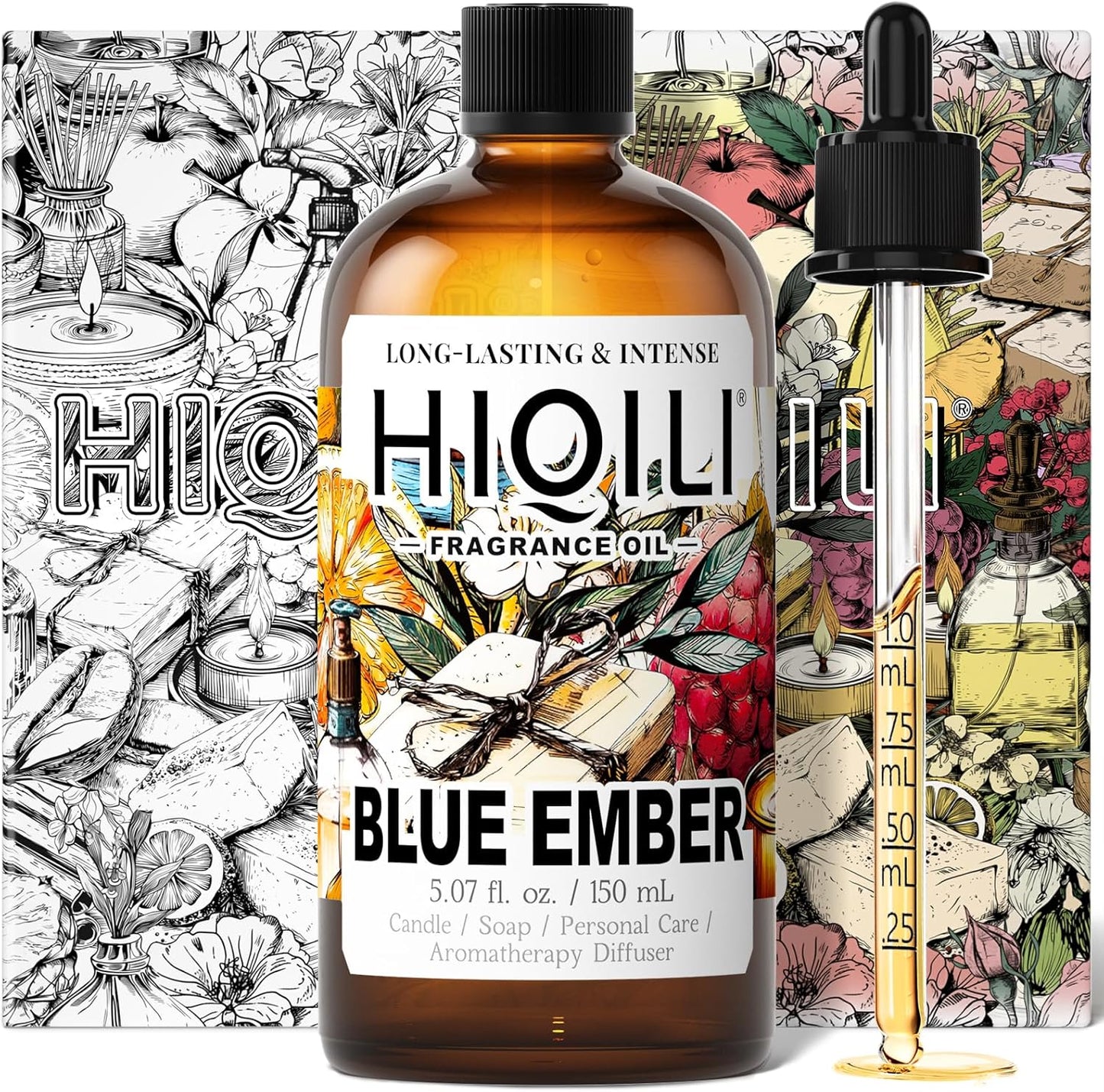 HIQILI Blue Ember Fragrance Oil- 5.07 Fl Oz