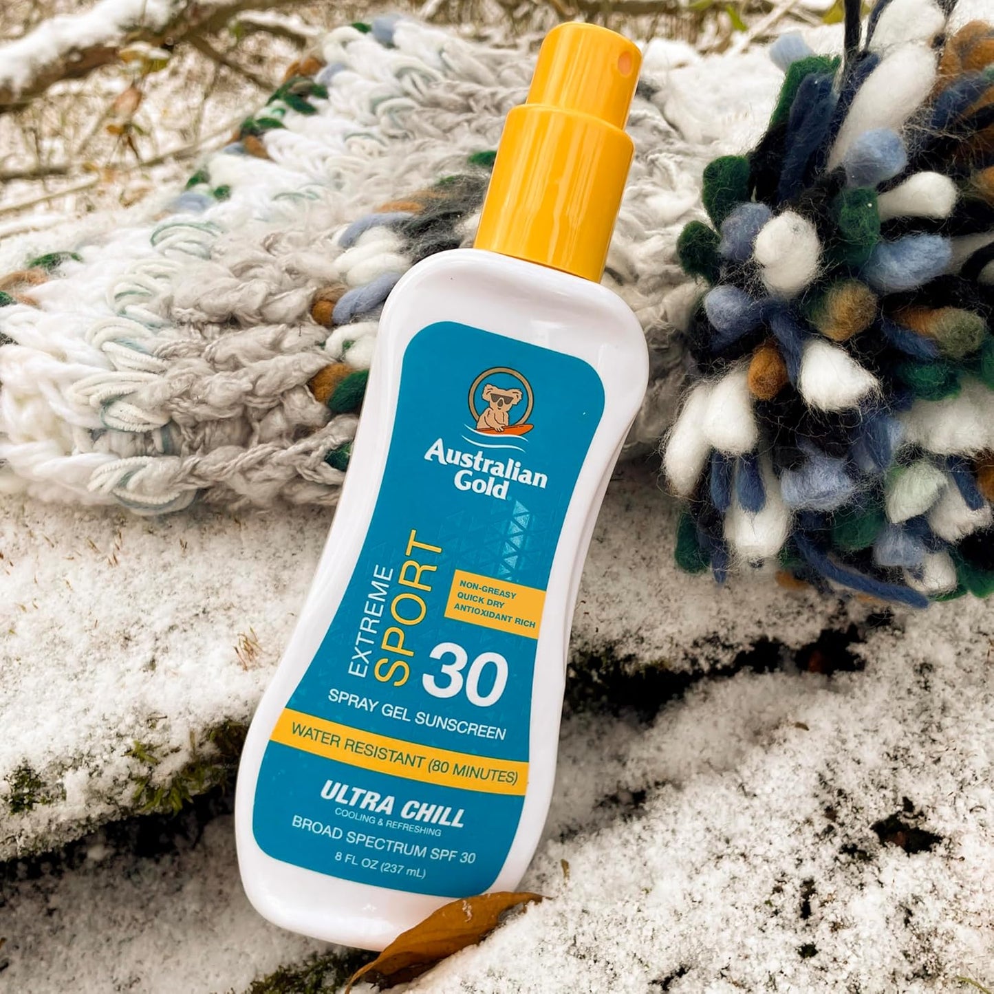 Australian Gold Extreme Sport Spray Gel Sunscreen SPF 30, 8 Ounce | Broad Spectrum | Sweat & Water Resistant | Non-Greasy | Oxybenzone Free | Cruelty Free