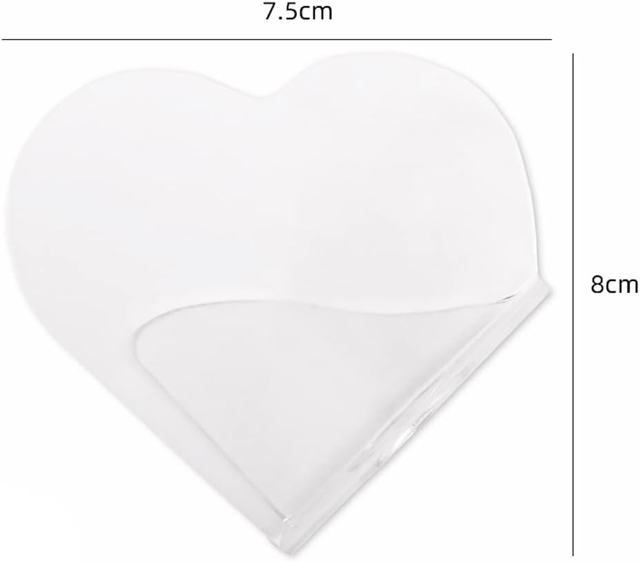 3Pcs Clear Handheld Acrylic Palette Heart Shaped Acrylic Nail Color Palette Handheld Makeup Mixing Palette Foundation Mixing Tray Cosmetic Palette for Lipstick Eyeshadow Foundation Color Blending