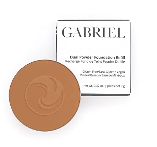 Paraben Free, Vegan, Gluten-free, Cruelty-free, Non GMO, Pressed mineral powder, (REFILL Deep Beige)