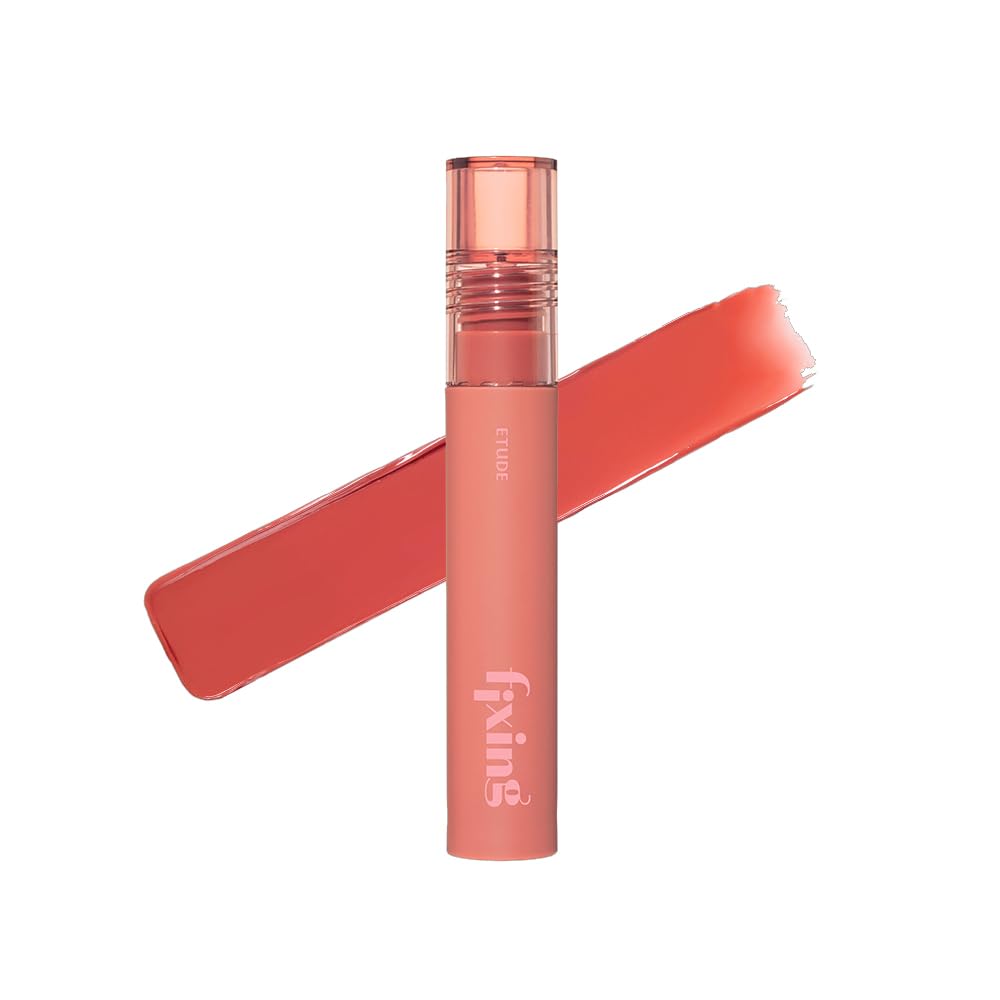 ETUDE Fixing Tint #19 Coral Breeze (4g) | Long Lasting High Pigmented Liquid Lipstick | Waterproof Lightweight Matte Finish Lip Stain | Full Coverage | Korean Makeup, Kbeauty