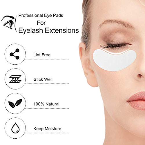 100 Pairs Eyelash Extension Gel Patches, Lash Extensions Hydrogel Under Eye Pads Beauty Eye Mask supplies(purple)