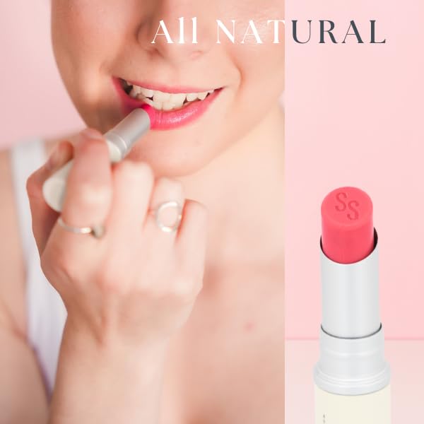 Tallow Lip Balm - Anti-Aging with 100%-grassfed Beef Tallow, CoQ10, Astaxanthin, Hyaluronic acid - Ultra Moisturizing, Conditioning, All natural, Organic, Made in USA (Peony)