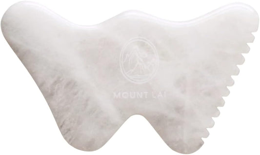 Mount Lai Vitality Qi White Jade Gua Sha Facial Tool – The Imperial Stone of Purity – Patented 5-Sided Professional Sculpting Tool for Lymphatic Drainage, Precision Contouring & Imperial Radiance