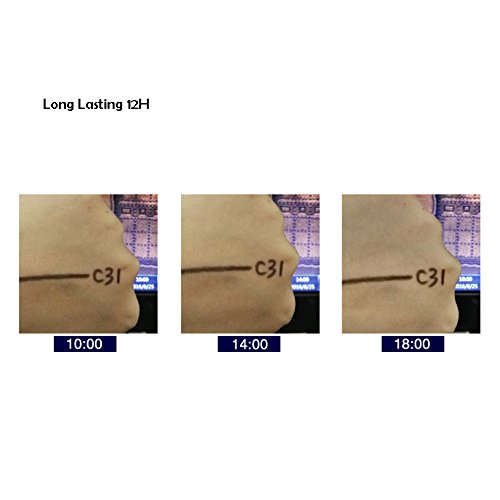 1pcs Eyebrow Pencil Longlasting Waterproof Durable Liner Eyebrow 5 Colors to Choose (1# Black)