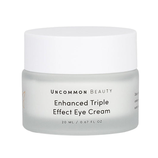 Enhanced Triple Effect Eye Cream - Reduces Fine Lines, Wrinkles, and Dark Circles - Anti-Aging, Depuffing, and Hydrating - All Skin Types, Vegan, Cruelty Free, 0.67 FL OZ