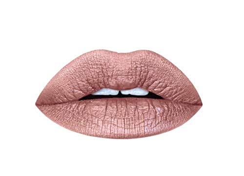 Aromi Metallic Liquid Lipstick | Light Brown Nude Lip Color for Women, Long-lasting, Shimmery Finish, Vegan (Brown Sugar)