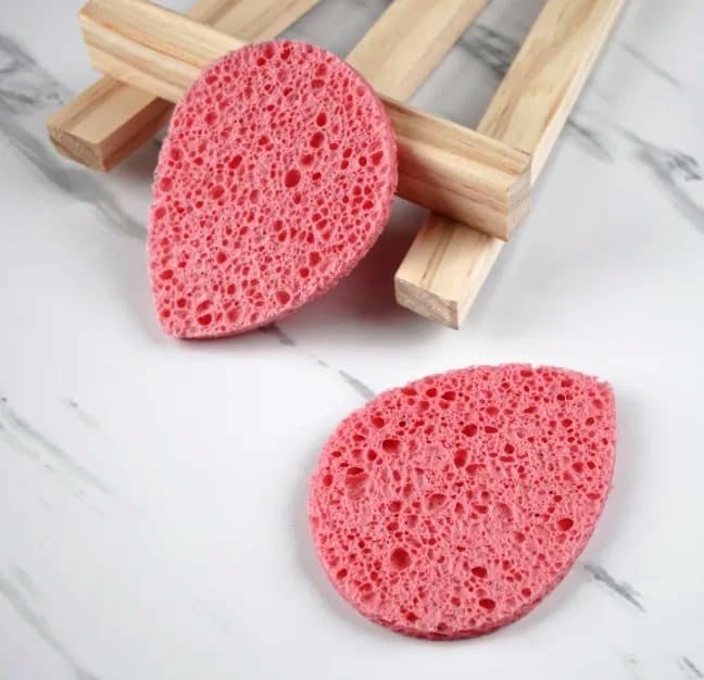 60-Count Compressed Facial Sponges | Makeup Remover Sponge | 100% Natural Cosmetic Spa Sponges for Facial Cleansing | Exfoliating Mask | Face Scrubber (Drop)