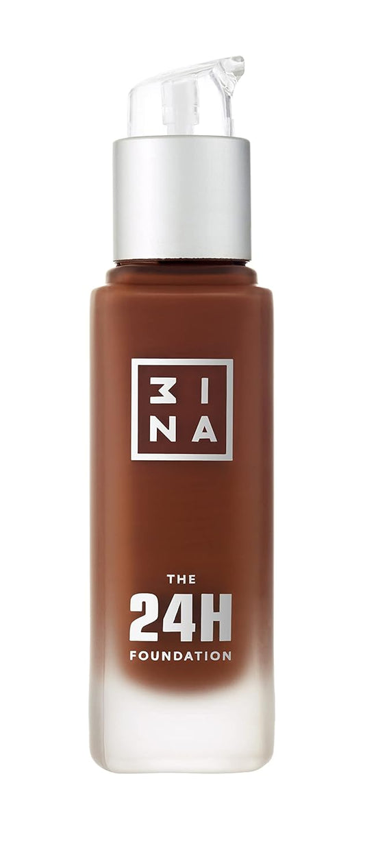 3INA The 24H Foundation 678-24H Long-Wearing Formula - Medium To High Buildable Coverage - Smooth Matte Finish - Expanded Shade Selection - Waterproof, Cruelty Free, Vegan Makeup - 1.01 Oz