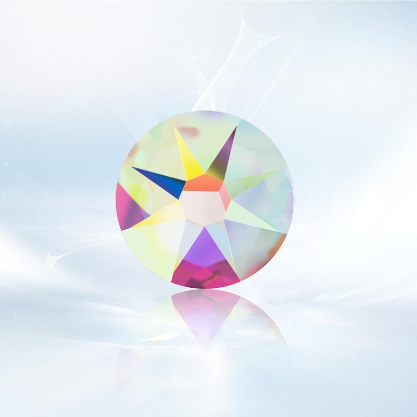 Novani Crystal AB Rhinestones 1440pcs Flat Back Round Rhinestone Style 2088 Sparkly Crystal Gemstones for Nail Art and Crafting SS8,2.3-2.5mm