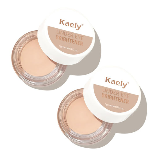 evpct 2Pcs under Eye Brightener, Nourishing Luminous under Eye Concealer Color Corrector for Dark Circles, Waterproof Naturactor Concealer Pot make up for face Eye Ring corrector de ojeras, 04# Light