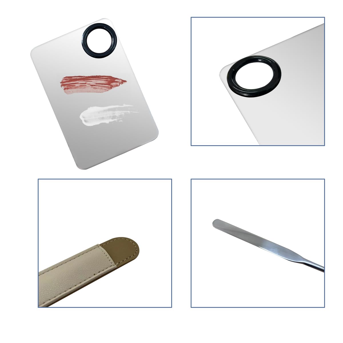 Korean Makeup Spatula Set, Professional Stainless Steel Makeup Spatula With Foundation Palette,Picasso Foundation Makeup stick Set