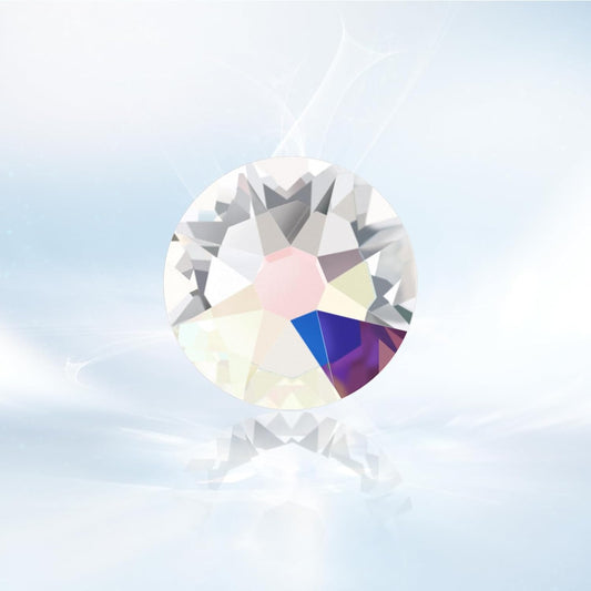 Novani Transparent AB Rhinestones 1440pcs Flat Back Round Rhinestone Style 2088 Sparkly Crystal Gemstones for Nail Art and Crafting SS16,3.8-4.0mm