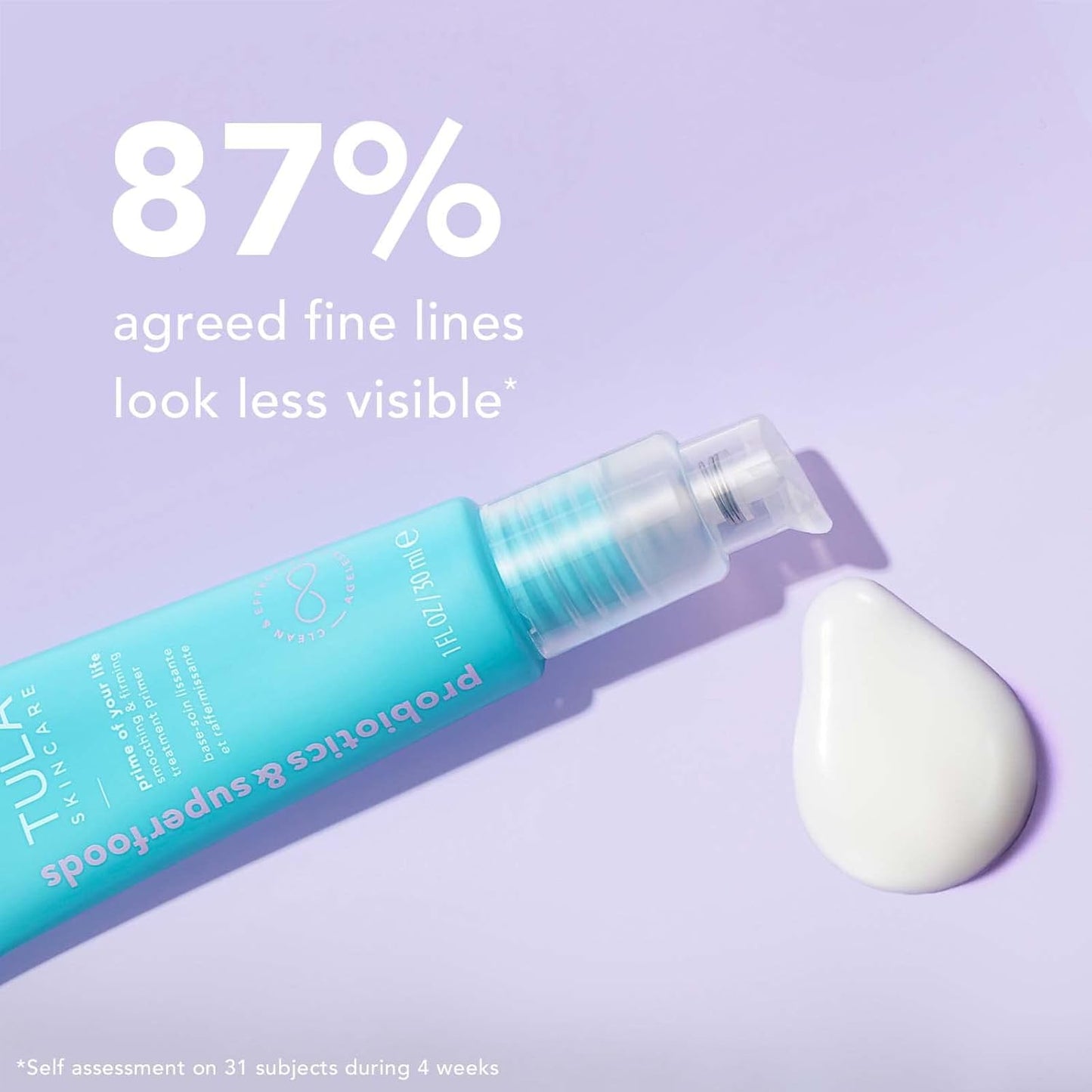 TULA Skin Care Prime of Your Life Smoothing & Firming Treatment Primer - Skincare-first treatment primer that delivers a plumped up, radiant soft focus finish, 1 fl. oz.