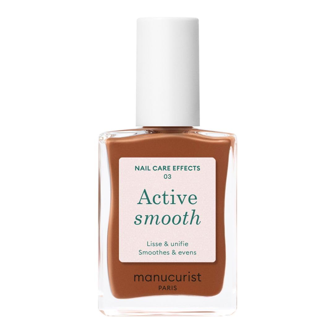 Manucurist Active Smooth™ 03 Nail Concealer Polish & Care - 2 in 1 Nude Nail Polish : Nail Strengthener and Growth - Nail Concealer - Ridge Filler for Nails - Natural Nail Polish - Bronze Finish