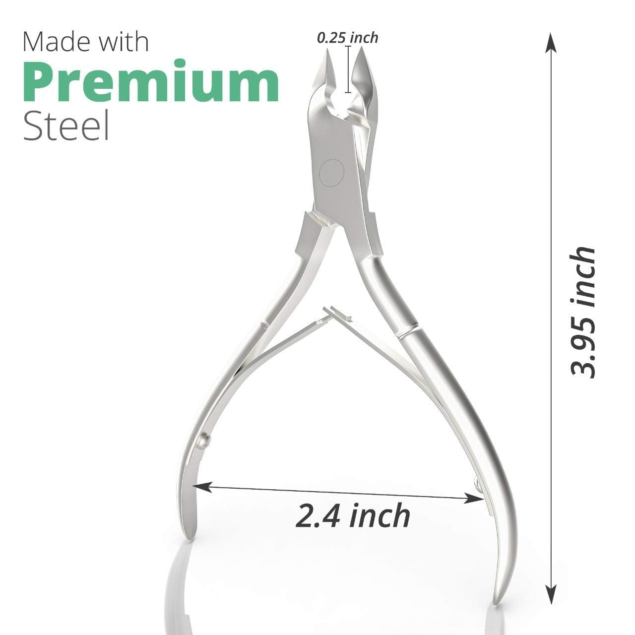 Professional Cuticle Trimmer Nail Cuticle Cutter Stainless Steel Cuticle Nippers with Sharp Blades of Cuticle Remover Clippers Manicure Tools Double Spring - Pedicure Nail Tools (Silve - 4 Pack)