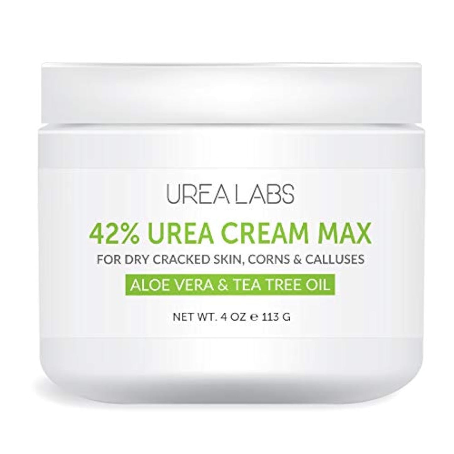 | 42% Urea Cream – Tea Tree Oil & Aloe Vera-Infused Foot & Skin Repair | Deep Hydration & Natural Exfoliation for Cracked Heels, Dry Feet, Rough Skin & Callus Removal (4 Oz)