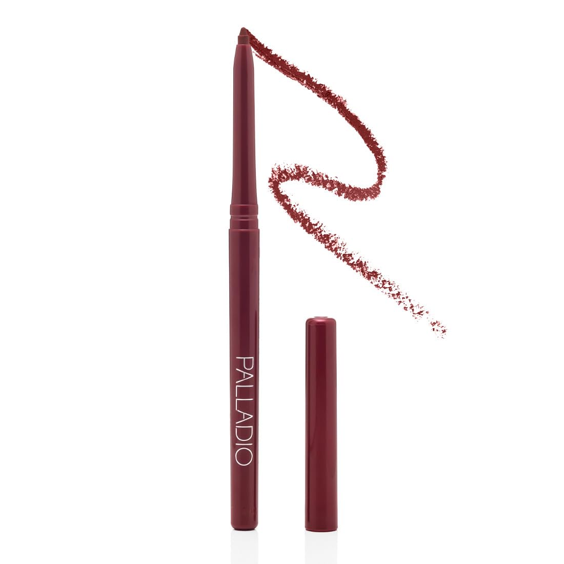 Palladio Retractable Waterproof Lip Liner High Pigmented and Creamy Color Slim Twist Up Smudge Proof Formula with Long Lasting All Day Wear No Sharpener Required, Raisin, 1 Count