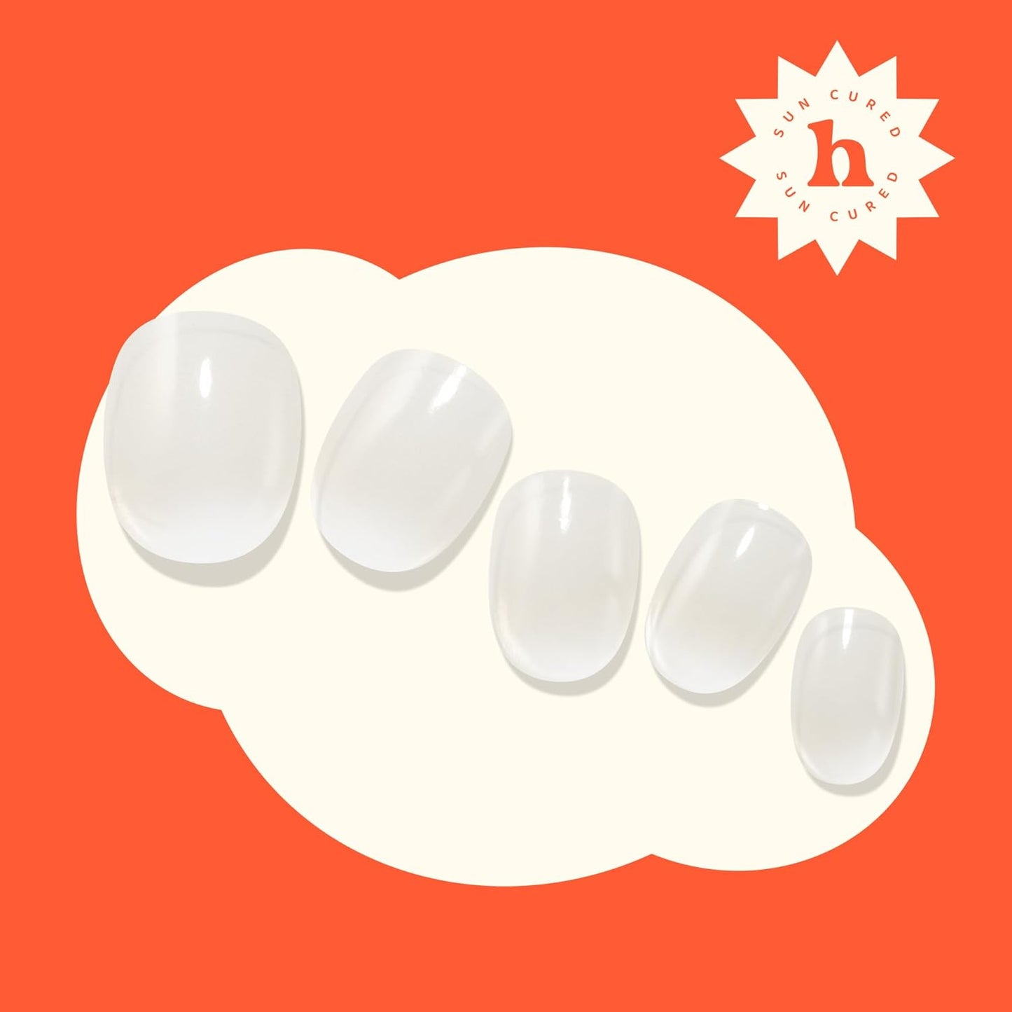 Semi Cured Gel Nail Strips | No LED Lamp Needed | Ombre, White, Spring | Easy Apply & Remove, Salon Quality | Includes 28 Strips, 1 Prep Pads, Nail File & Wooden stick - Hey, Girls Night?