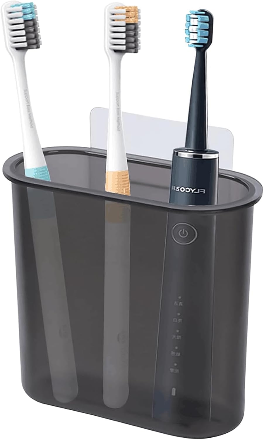 Toothbrush Holders Wall Mounted, Self Adhesive Tooth Brush Holder for Bathroom Electric Toothbrush Toothpaste Razor Bathroom Accessories(Black)