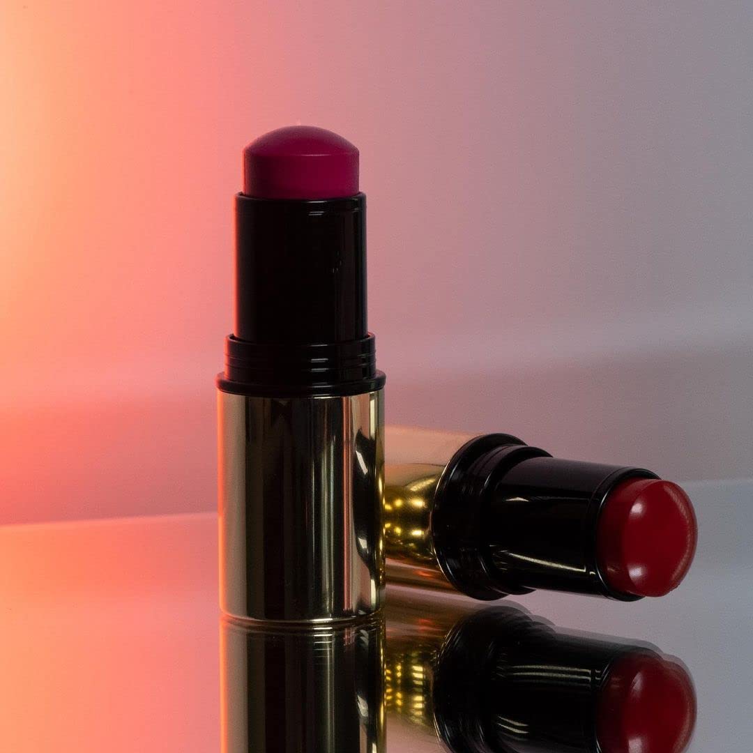 MAKE Beauty Heat Stroke Cream Blush Stick for Cheeks with Natural Hydrating Dewy Finish. Creamy Gel Blush Balm - Shade Feverish, Classic Red Cheek Tint