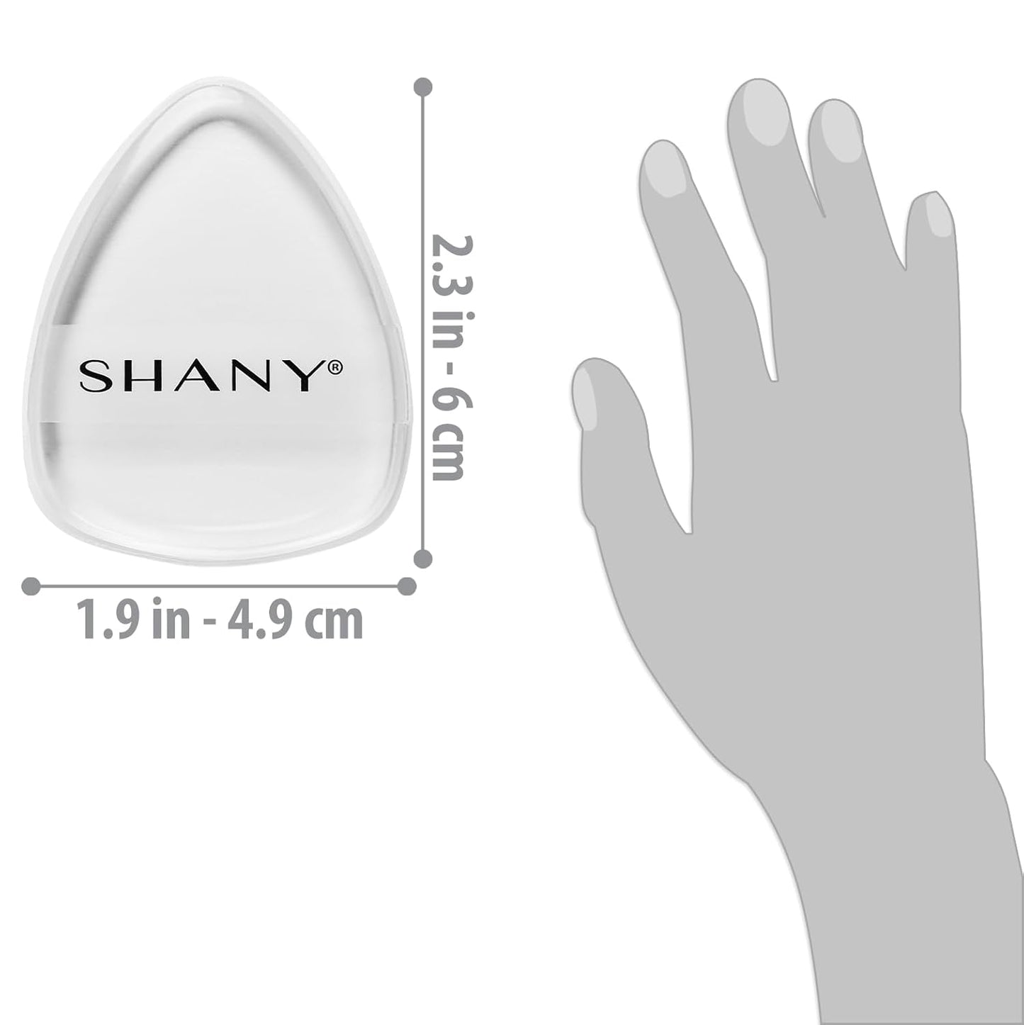 SHANY Stay Jelly Silicone Sponge - Clear & Non-Absorbent Makeup Blending Sponge for Flawless Application with Foundation - HOURGLASS