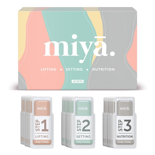 2 in 1 Brow Lamination & Lash Lift Lotion Set | Sachet Refill for Lash Lift Kit & Eyebrow Perm | Fast Acting 3-Step Lifting, Setting Lotions with Nutrition Serums | 10 Treatments | Salon Use