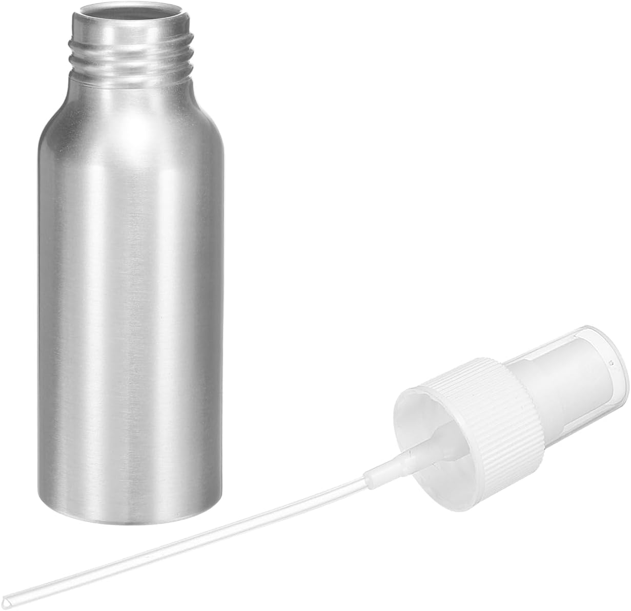 HARFINGTON Aluminum Fine Mist Spray Bottles 80ml/2.7oz Metal Small Liquid Alcohol Refillable Travel Container with White Plastic Nozzle Cap for Perfume Skincare Cosmetic Storage Bottle
