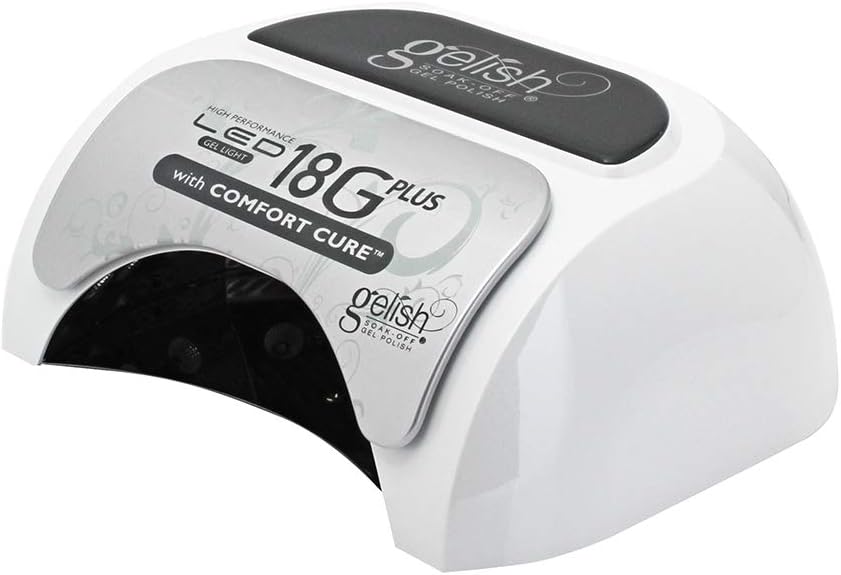 Gelish 18G Plus LED Light - 36W Professional LED Curing Lamp with Comfort Cure™ Technology, 60-Second Setting, Removable Magnetic Tray, SafeLight™, Pedicure Friendly, Acetone Resistant