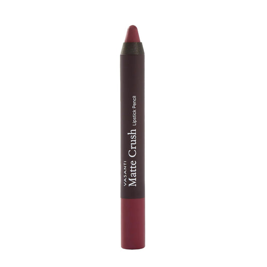 VASANTI Matte Crush Lipstick Pencil – It's Your Mauve – Soft, Velvety Matte Finish, Waterproof, Smooth Application – Natural, Vegan, Paraben-Free Lip Color
