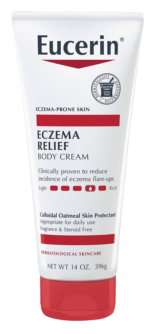 Eucerin Eczema Relief Body Cream, Eczema Cream with Colloidal Oatmeal, Ceramide-3 and Licorice Root Extract, 14 Oz Tube