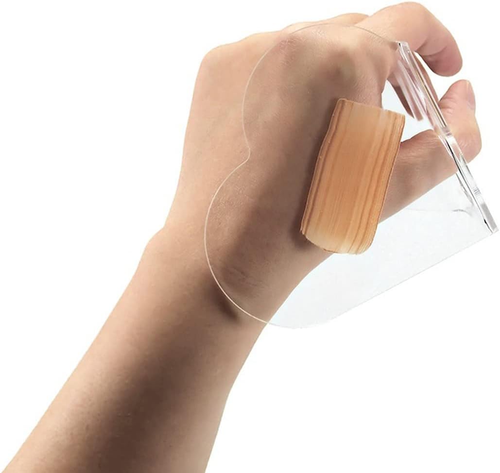 3Pcs Clear Handheld Acrylic Palette Heart Shaped Acrylic Nail Color Palette Handheld Makeup Mixing Palette Foundation Mixing Tray Cosmetic Palette for Lipstick Eyeshadow Foundation Color Blending