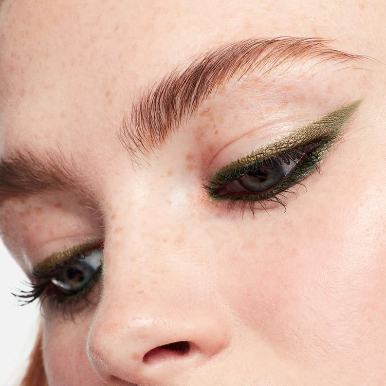 MAKE Beauty Continuum Waterproof Gel Eyeliner Pencil. Creamy, Pigmented Multi-Use, including Waterline with Built-in Sharpener and Blending Brush. Smudge-Proof Makeup. Shade - Gamma Ray, Olive