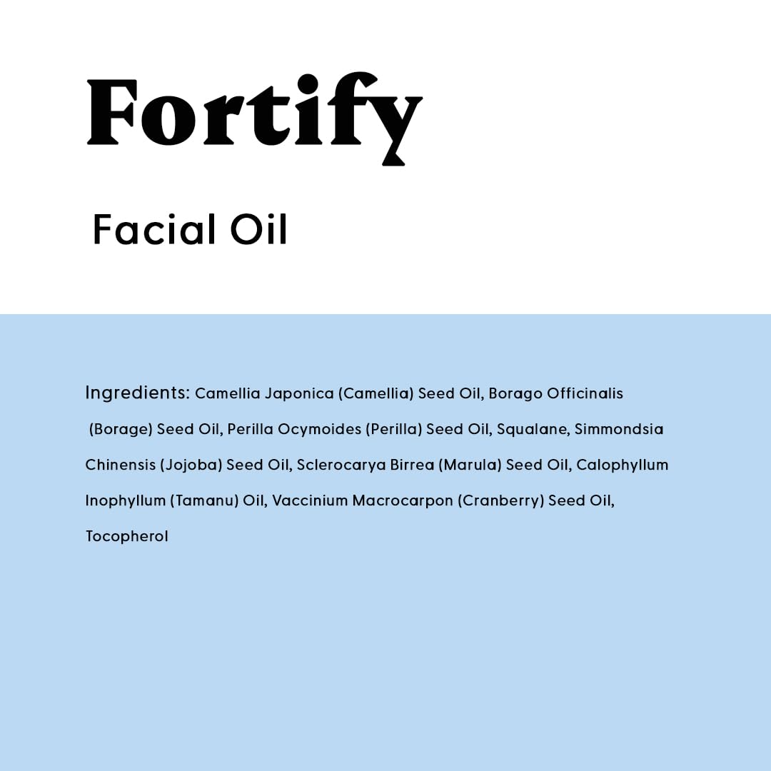 Stratia Fortify - Restorative Facial Oil with Omega Fatty Acids Blend, Nourishing & Non-Greasy for Dry, Combo & Sensitive Skin, 1 Fl Oz