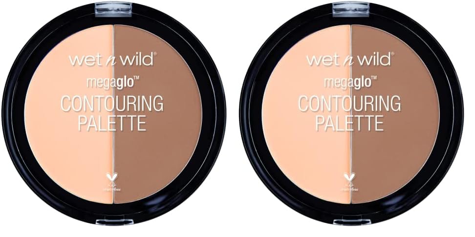 wet n wild MegaGlo Contour Palette, Dulce De Leche | Contouring Powder Face Kit | Flawlessly Sculpted Face (Pack of 2)