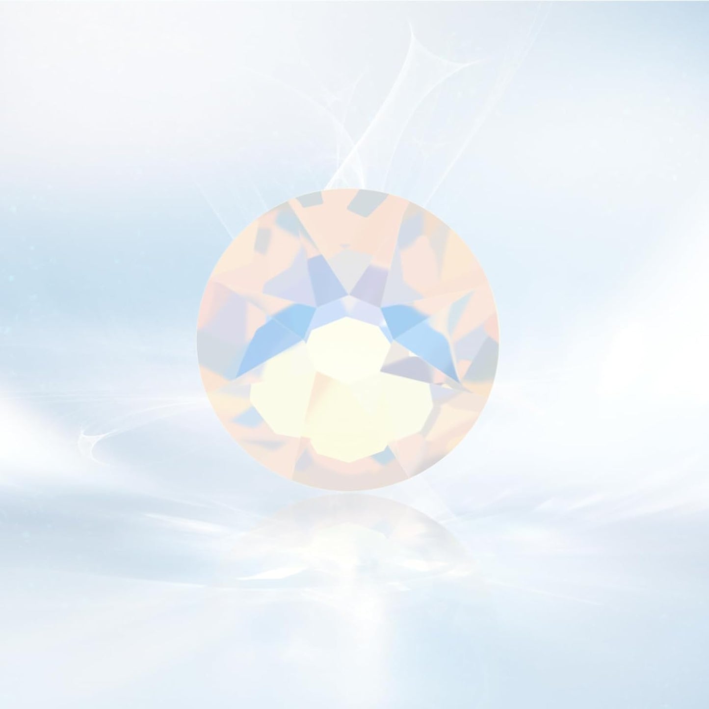 Novani White Opal Rhinestones 288pcs Flat Back Round Rhinestone Style 2088 Sparkly Crystal Gemstones for Nail Art and Crafting SS30,6.4-6.6mm