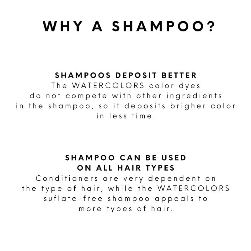 Watercolors INTENSE METALLIC Semi Permanet Color Depositing Shampoo-Sulfate & Paraben Free to Maintain & Enhance Hair Color 8 fl oz - SILVER (2 Count)