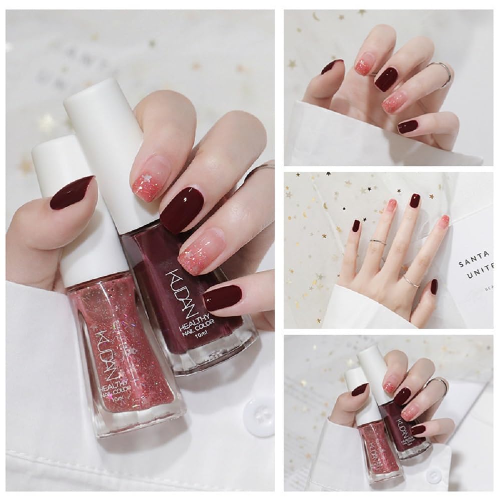 Nail Polish set - Nail Lacquer Quick Dry, Full Size, Vibrant, Colorful, Trendy, Glitter, Glossy, Metallic, Matte Nail Art Nail Shades (N40 Blue grey, 52g)