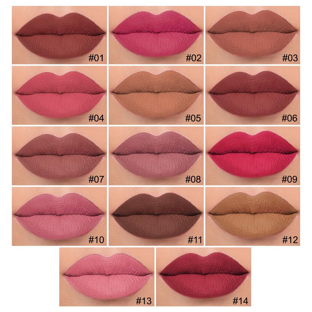 3Pcs Longwear Liquid Lip Liner Stain Marker Pen Set Long Lasting Waterproof, Mauve Dusty Pink Red Matte Permanent 24 Hour Lip Liner and Lipstick Combo, Color Stay Lipliner All Day, Lip Stains peel off