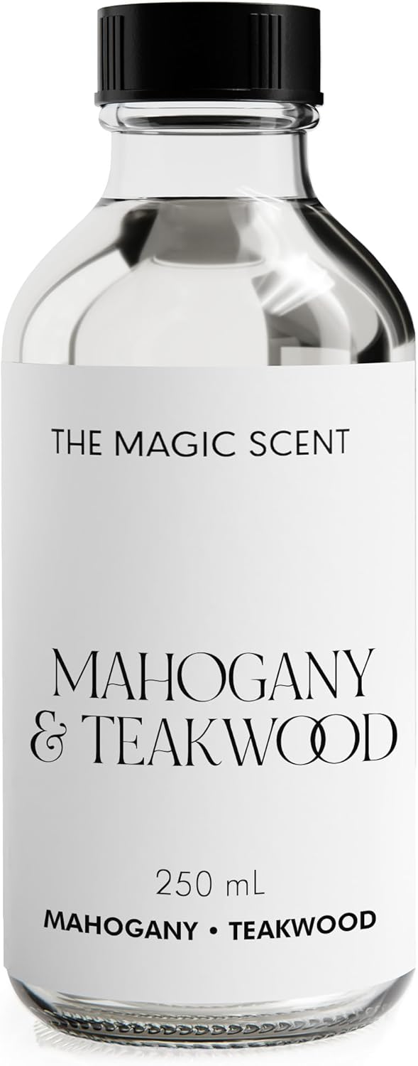 Mahogany & Teakwood Diffuser Oil - Hotel & Home Luxury Scents Inspired by Abercrombie & Fitch - Diffuser Oil Scents for Home Designed for Use in All Diffusers - 8.5 fl oz, 250 mL