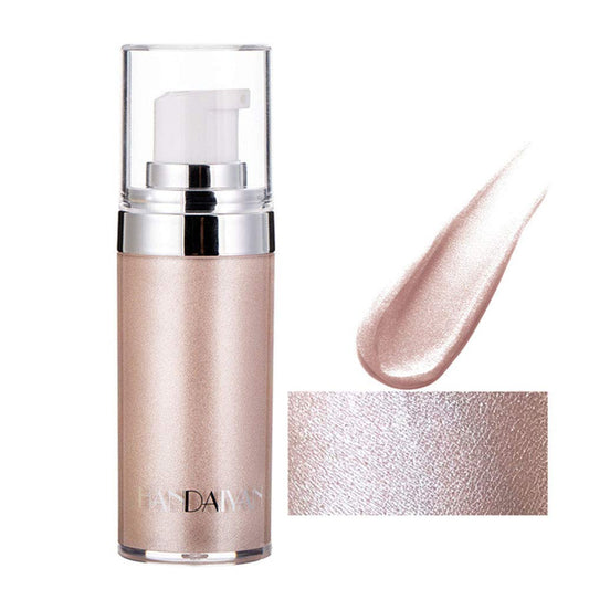 Body Face Luminizer Highlighter Cream Spray Liquid Bronzer Illuminator Glow Glistening Makeup Foundation Cheekbone & Blush Liquid Highlighter Smooth Shimmer Glow Makeup(#01 Pearl White)