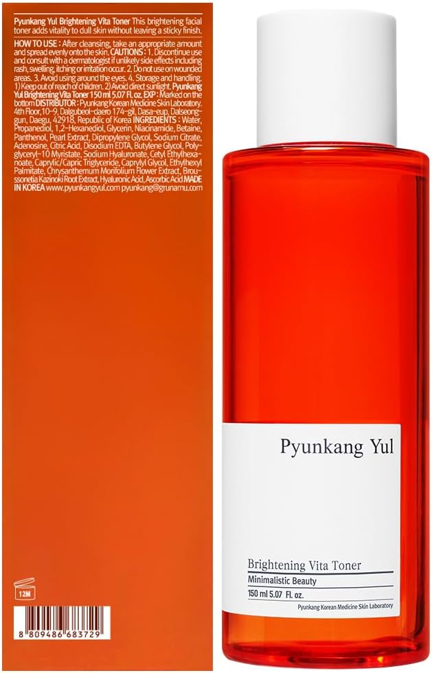 Pyunkang Yul PKY Radiance Vita Toner for Flawless and Radiant Skin, Blemish Care Toner with Vitamin C & Niacinamide, Zero Irritation, Korean Skincare (5.07 Fl. Oz, 150ml)