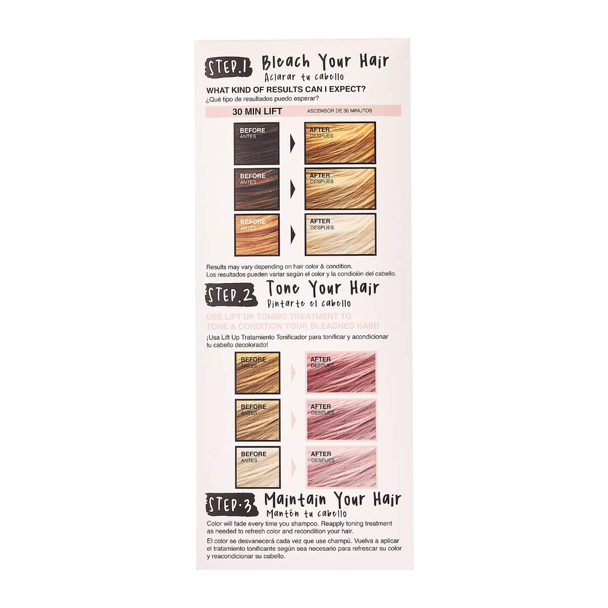 KISS Lift Up Complete Hair Bleach Kit with Revitalizing Plex Serum, Strengthen and Protect Hair, 6-Pc Kit Includes Powder Lightener, Creme Developer & More