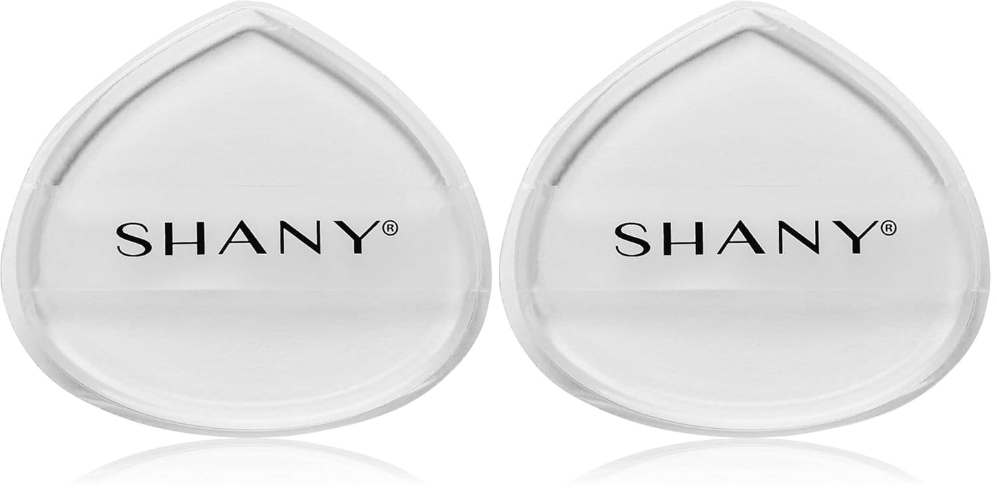 SHANY Stay Jelly Silicone Sponge - Clear & Non-Absorbent Makeup Blending Sponge for Flawless Application with Foundation - CONE (Pack of 2)