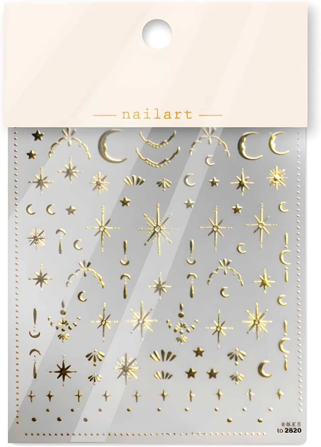 Luxury Moon Star Nail Stickers - 3D Gold Nail Art Stickers Decals for Women & Girls DIY Manicure