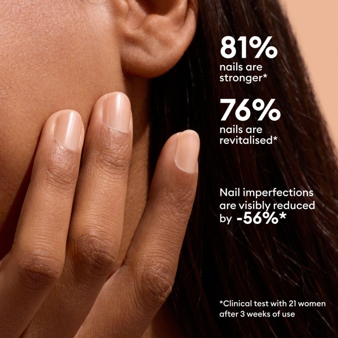 Manucurist Active Smooth 02 Nail Concealer Polish & Care - 2 in 1 Nude Nail Polish : Nail Strengthener and Growth - Nail Concealer - Ridge Filler for Nails - Natural Nail Polish - Golden Finish