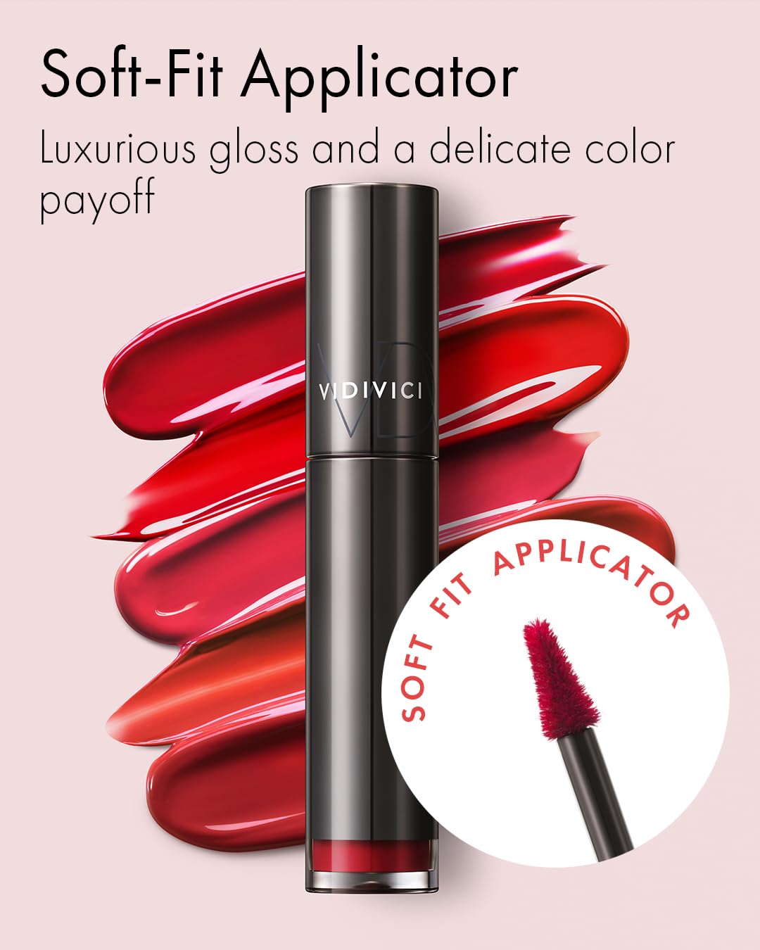 VIDIVICI Millennial Tint Glit - Transfer Proof Moisture Korean Lip Tint with Long-Lasting Color, Lightweight Water Jelly Texture, Hydrating & Smudge-Free Lip Stain, 0.13oz (02 RED TO GO)