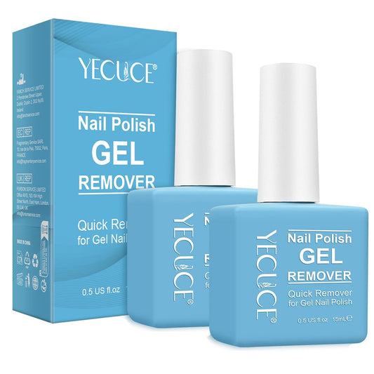 Gel Nail Polish Remover, (2pcs) Gel Polish Remover for Nails, No Need for Foil, Quick & Easy Polish Remover In 3-5 Minutes, No Need Soaking Or Wrapping-15ml