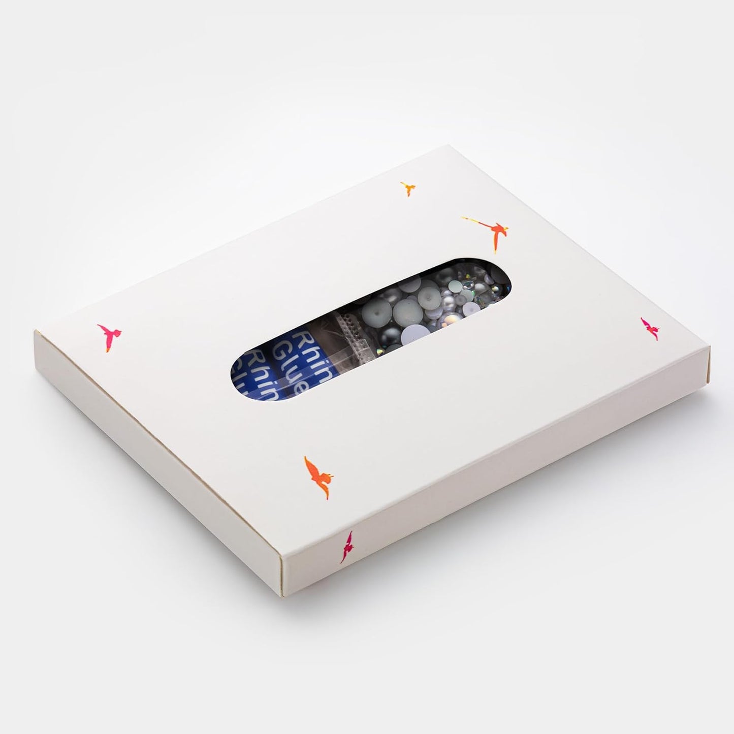 60g Grey White Pearls Rhinestones for Crafts Mixed Size 3mm-10mm AB Color Round Half Pearls Flatback Pearl Beads and Resin Rhinestones Set for Face Art with Glue