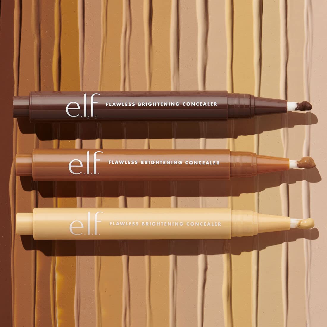 e.l.f. Flawless Brightening Concealer, Illuminating & Highlighting Face Makeup, Conceals Dark Under Eye Circles, Deep 58 N, 0.07 Fl Oz